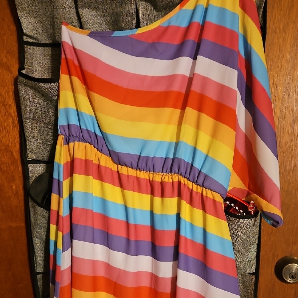 Fantastic Fawn Multicolor One Shoulder Dress